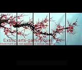 Asian Painting Chinese Cherry Blossom Painting Feng Shui Art 5 557