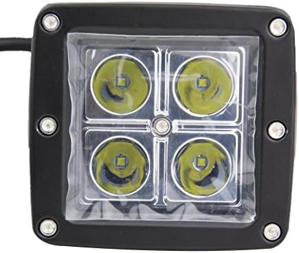 QDY 16W 1000 LM LED for Working / Driving, Off Road Flood light-Jeep,Boat, SUV, Truck, Car, ATVs Fishing Driving Light Waterproof Square Car Lamp(1PCS, 3.26 inch Spot Flood/Square)