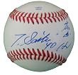 Takashi Saito Autographed ROLB Baseball with Japanese & English Signatures, Arizona Diamondbacks, Boston Red Sox, Milwaukee Brewers, Proof Photo