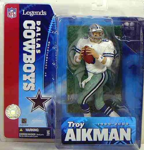 Troy Aikman Dallas Cowboys White Jersey NFL Legends Series McFarlane 6 Inch Action Figure