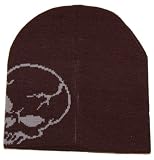 Short Skull Bones Beanie Cap - Black