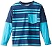C-Life Group Little Boys' Crew Neck Striped Hangdown