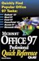 Microsoft Office 97 Professional Quick Reference (Que Quick Reference Series)