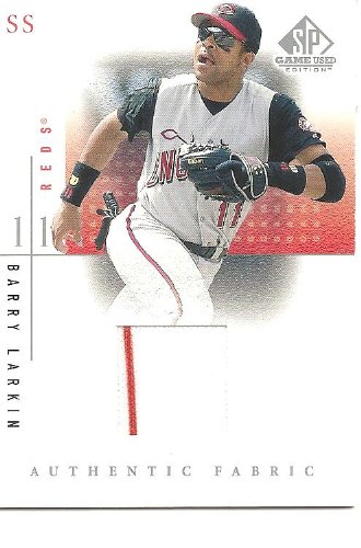 Barry Larkin 2001 SP Game Used Edition Authentic Fabric Jersey Card