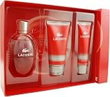 Lacoste Red Style In Play by Lacoste For Men. Set-edt Spray 4.2-Ounces & Aftershave Balm 2.5-Ounces & Shower Gel 1.7-Ounces
