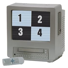 Sylvania SY550 14-inch Color Quad Monitor / 960-hour Time Lapse VCR Combo