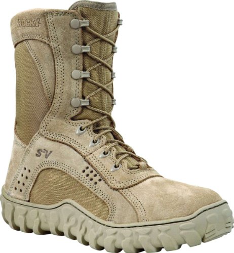 Rocky FQ0006101 Men's S2V Tan Vented Steel Toe Military/Duty Boot 12 W US