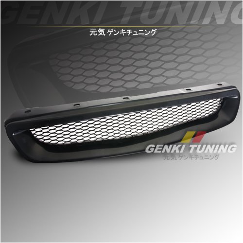 Genki Tuning - 1996 1997 1998 Honda Civic 2 Door / 3 Door / 4Door Altezza Style ABS Front Hood Black Grill Grille 96 97 98 2Dr 3Dr 4Dr