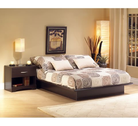 Kitchen: Manhattan Chocolate Platform Bed, Queen