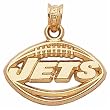 14kt Yellown Gold New York Jets Football Pendant