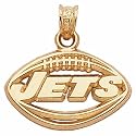 New York Jets Football Gold Pendant