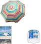 Rio Brands 6ft Multi Colored Beach Umbrella with Mini Square Table