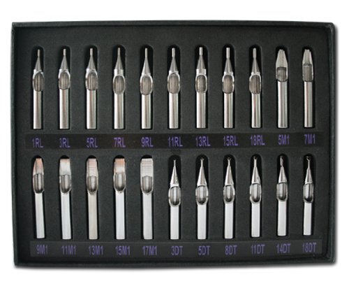 Cool2day Top 22 PCS TATTOO STAINLESS STEEL TIPS GIFT SET FOR GUN L010086