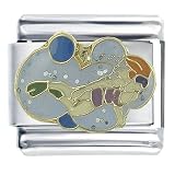 Scuba Diver X2 Italian Charms Bracelet Link