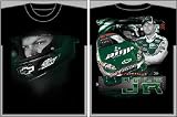 Dale Jr 2010 Spring Black Face in Helmet T-shirt