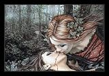 Victoria Frances The Kiss Vampire Lesbian Art Framed Poster Print - 24