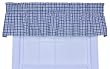 Ellis Curtain Bristol Collection Two-Tone Plaid Tailored Valance Window Curtain, Blue