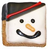 Pawsitively Gourmet Snowman Face Brownie Dog Treat, Peanut Butter, 20-Count Packages