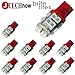 Jtech 10x T10 20-SMD Red 194 168 2825 W5W LED Car Lights Bulb