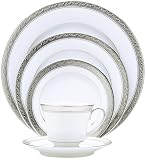 Noritake Crestwood Platinum 20-Piece Dinnerware Place Setting, Service for 4