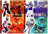 2006 Upper Deck SPX Football Cards Complete Veterans Set of 90Cards (includes Ben Roethlisberger, Peyton Manning, Michael Vick, Tom Brady, Donovan McNabb, Brett Favre, Carson Palmer, Ladainian Tomlinson, Larry Johnson, Carnell Williams, Randy Moss, and more NFL superstars) - Cards Are Shipped In Protective Display Case !!
