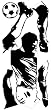Soccer Player Peal and Stick Giant Applique