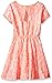 My Michelle Girls' Big Bonded Lace Sleeveless Skater Dress with Necklace and Princess Seam