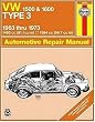 VW Type 3, 1500 and 1600, 1963-1973 (Haynes VW Type 3 1500 & 1600 Owners Workshop Manual)