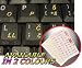 SLOVENIAN / CROATIAN KEYBOARD STICKERS WITH YELLOW LETTERING ON TRANSPARENT BACKGROUND