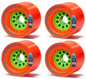 Orangatang Kegel 80mm 80a Orange Longboard Wheels Set of 4 New