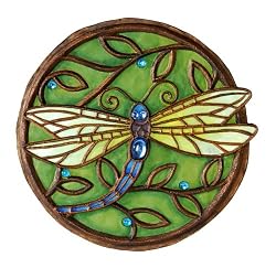 New Creative 25850 Garden Jewels Stepping Stone, Jeweled Dragonfly, 10.75-Inc...