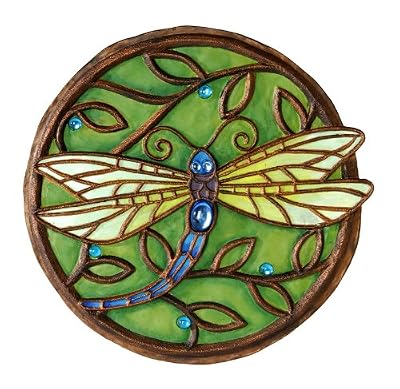 New Creative 25850 Garden Jewels Stepping Stone, Jeweled Dragonfly, 10.75-Inc...