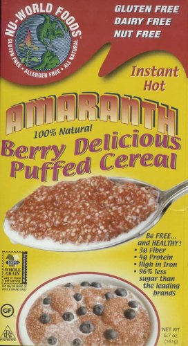 Amaranth Berry Delicious Puffed Hot Cereal