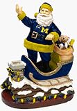 Michigan Wolverines Rooftop Santa Figurine