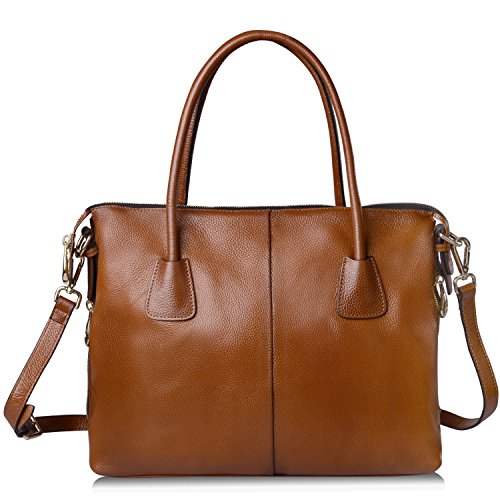 Jack&ChrisWomen's Leather Tote Shoulder Bag Handbag,WBDN008