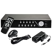 VideoSecu CCTV 4 Channel Video Audio H.264 Security Surveillance DVR Network Embedded Real Time Digital Video Recorder System Support Remote View iPhone Google Phone Build-in 1500GB SATA Hard Drive 1YT