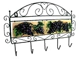 Grape Wall plaque,wrought iron Grape Tuscany Hanging Hooks