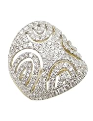 14k Yellow Gold 3.27ctw Diamond Cocktail Ring 17065Y Size 7.75