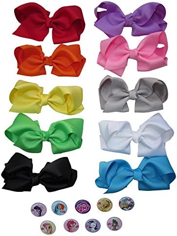 Multi-color Alligator Hair Clips Choose From 11 Character-theme Sets (Inside Out, Mickey Mouse, Minions, Dora, Star Wars, Sponge Bob, Fairies, My Little Pony, Lego, Disney Princesses, Angry Birds) (My Little Pony)