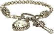 Royal Diamond Heart and Key Fashion Designer Charm Bracelet