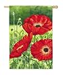 Poppy Field Silk Reflections Regular Size Flag