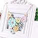 Colorful Flower Cluster Festoon Y-Necklace Bib Statement Necklace Earring Set