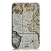 Fintie Samsung Galaxy Tab 4 7.0 Case - Slim Lightweight SlimShell Standing Cover for Samsung Tab 4 7.0(7-Inch) Tablet (Will NOT Fit Samsung Galaxy Tab 3 7.0), Map White