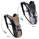 Picnic Time Hydration Pack Insulated Water Backpack w/ 2-Liter Reservoir & Tubing/Mouthpiece (Black/Silver)