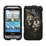 Black Silver Dragon Double Skull Coating Hard Case Faceplate for Htc Freest ....