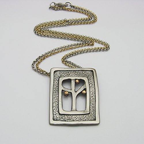Mixed Metal Artisan Tree Necklace