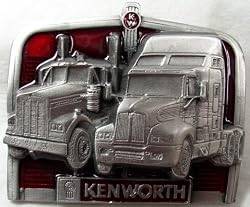 Kenworth Truck Pewter Belt Buckle