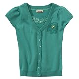 Girls' Cherokee® Montego Mint Faux Cardigan Short-Sleeve Sweater