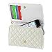 Insten Leather Wallet Case Compatible with Apple iPhone 5 - Retail Packaging - White
