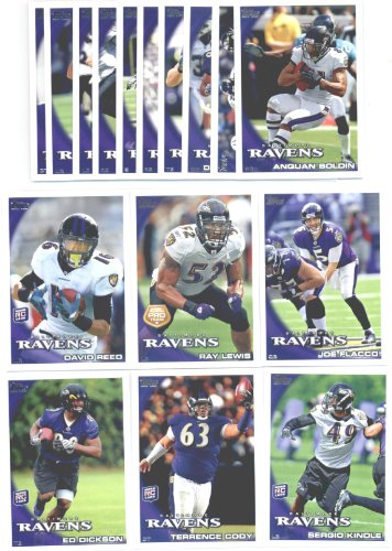 2010 Topps Baltimore Ravens Complete Team Set (17 Cards)